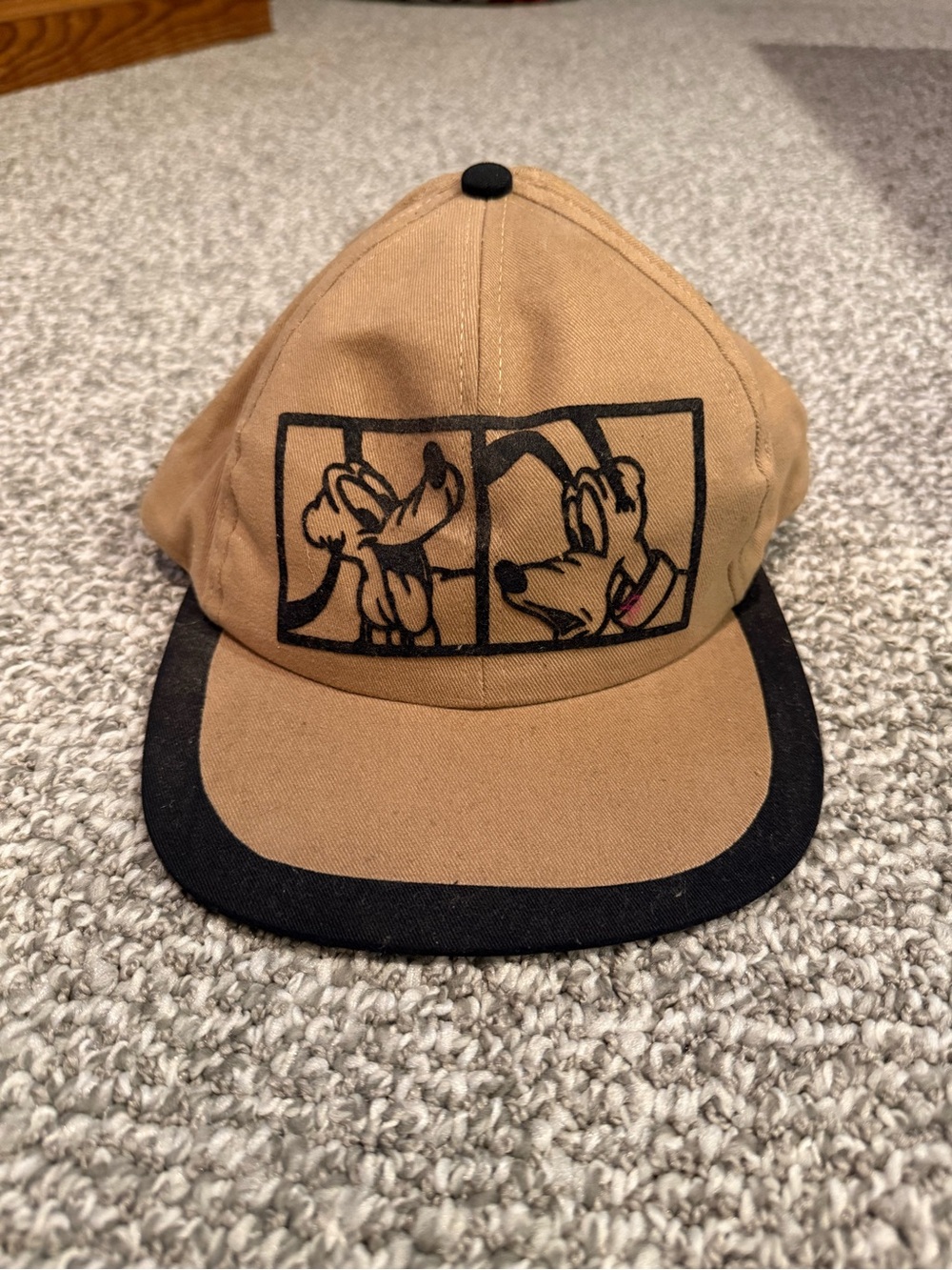Vintage Brown Pluto Disneyland Mickey Inc Hat